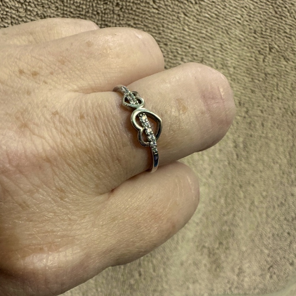COPY - 925 Sterling Silver Dainty Heart Ring for Women size 8